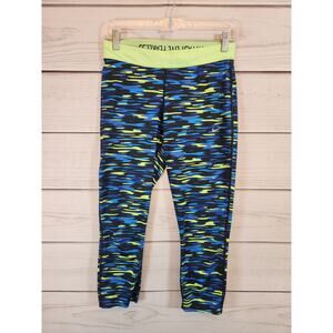 Nike Women's Multicolor Camouflage Stretch Low Rise Cropped Leggings Size Medium